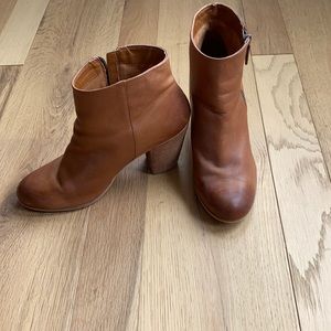 BP brown leather ankle boots